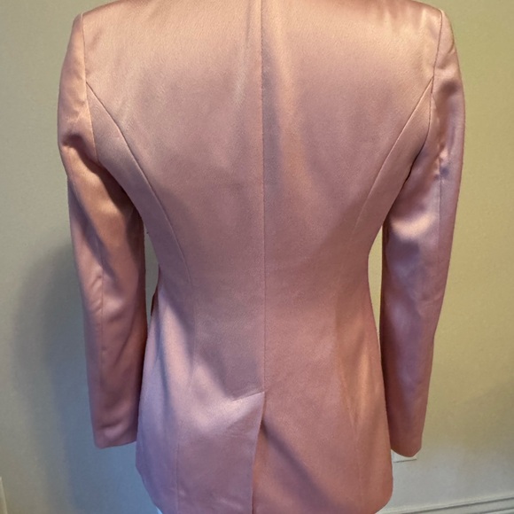 Bar III Pink Satin Tailored Blazer Jacket - Picture 2 of 3